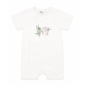 TAYLOR ORGANIC SS KOALA ZIP ROMPER1 Bebe Taylor Organic Koala SS Zip Romper