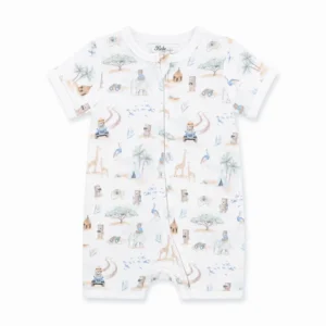 Bebe Brady Organic SS Zip Romper Bebe Brady Organic SS Zip Romper