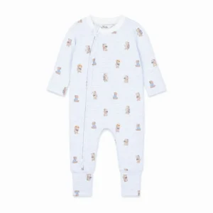 Bebe Brady Stripe Organic LS Zipsuit Bebe Brady Stripe Organic LS Zipsuit