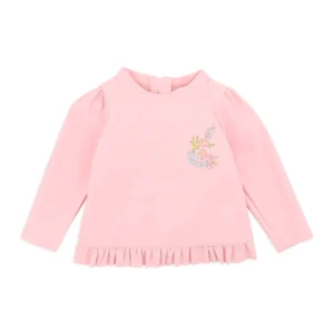 Minihaha Girls Pink LS Rash Top
