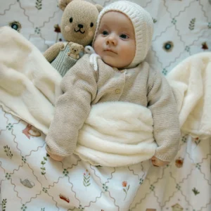 Pop Ya Tot Cottage Picnic Fur Lined Cot Blanket Pop Ya Tot Cottage Picnic Fur Lined Cot Blanket