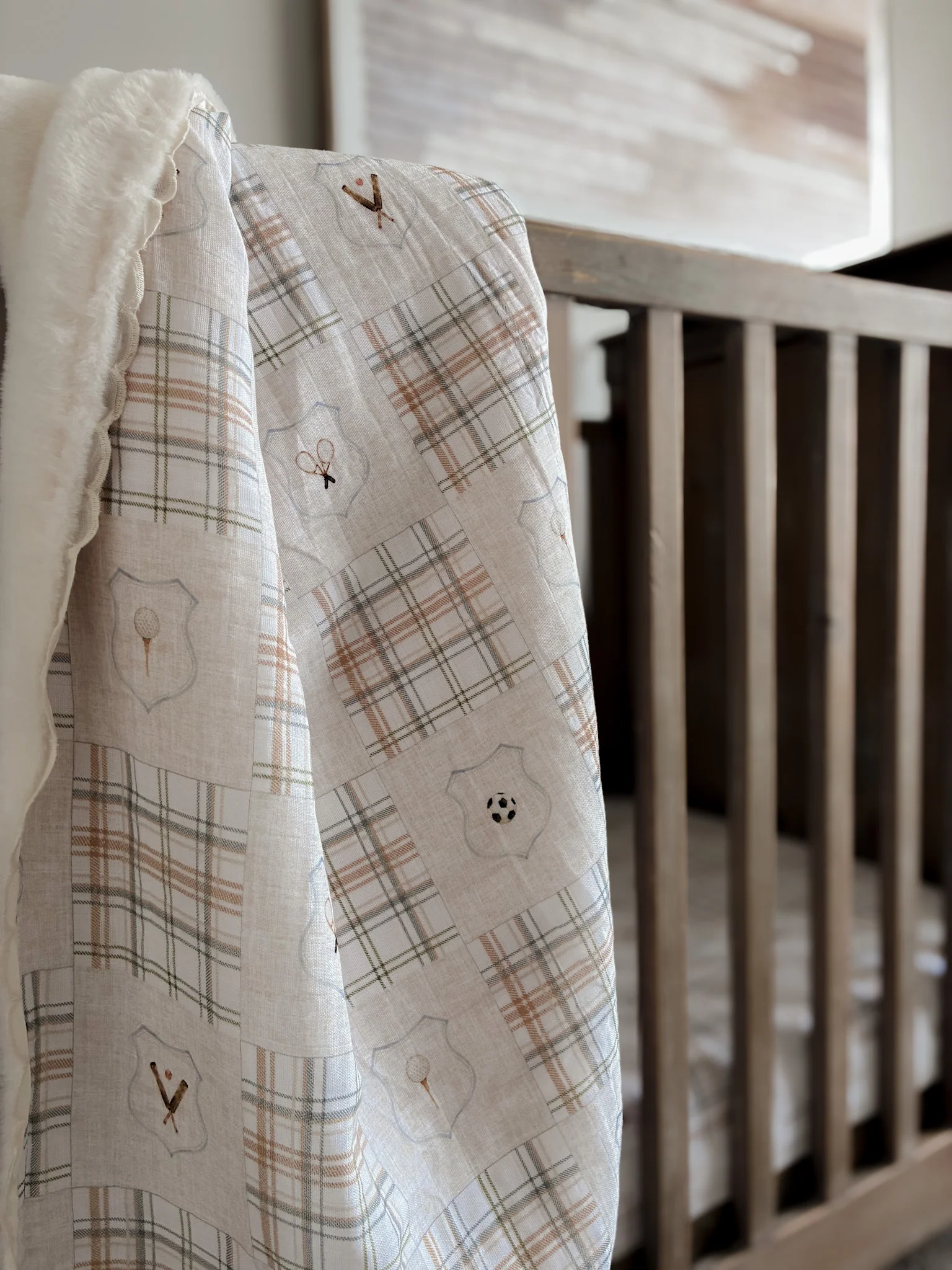 Pop Ya Tot Old Sport Lined Cot Blanket Pop Ya Tot Old Sport Lined Cot Blanket