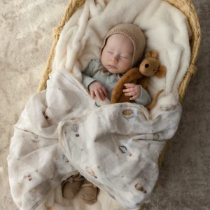 Pop Ya Tot Up and Away Lined Cot Blanket Pop Ya Tot Up and Away Lined Cot Blanket