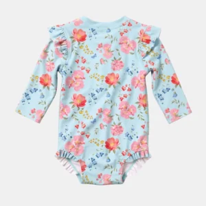Toshi Swim Onesie L/S Twinkle Aqua Garden
