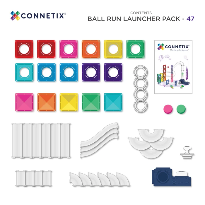 Connetix Tiles Ball Run Launcher Pack 47pc2 Connetix Tiles Ball Run Launcher Pack 47pc - Image 3