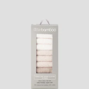 Little Bamboo Baby Towelling Washers 10PK Iced Coffee Little Bamboo Baby Towelling Washers 10PK Iced Coffee