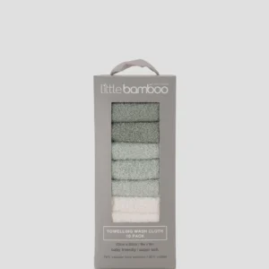 Little Bamboo Baby Towelling Washers 10PK Turtle Bay Little Bamboo Baby Towelling Washers 10PK Turtle Bay