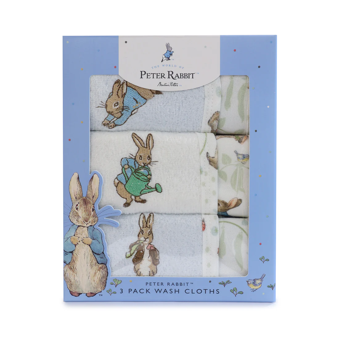 Peter Rabbit & Benjamin Bunny 3pk Face Washers Peter Rabbit & Benjamin Bunny 3pk Face Washers