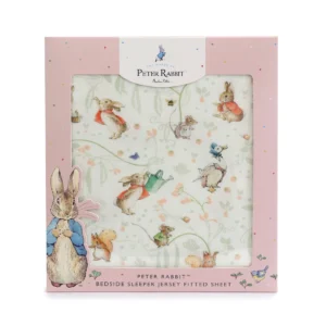 Peter Rabbit Flopsy Mopsy & Cottontail Co Sleeper Bedside Sleeper Fitted Sheet