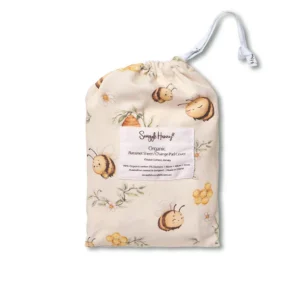 Snuggle Hunny Bumblebees Organic Bassinet Sheet Change Pad Cover