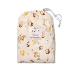 Snuggle Hunny Bumblebees Organic Fitted Cot Sheet