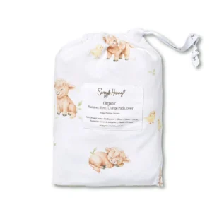 Snuggle Hunny Highland Cows Organic Bassinet Sheet Change Pad Cover