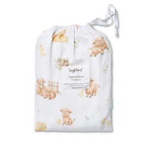 Snuggle Hunny Highland Cows Organic Fitted Cot Sheet