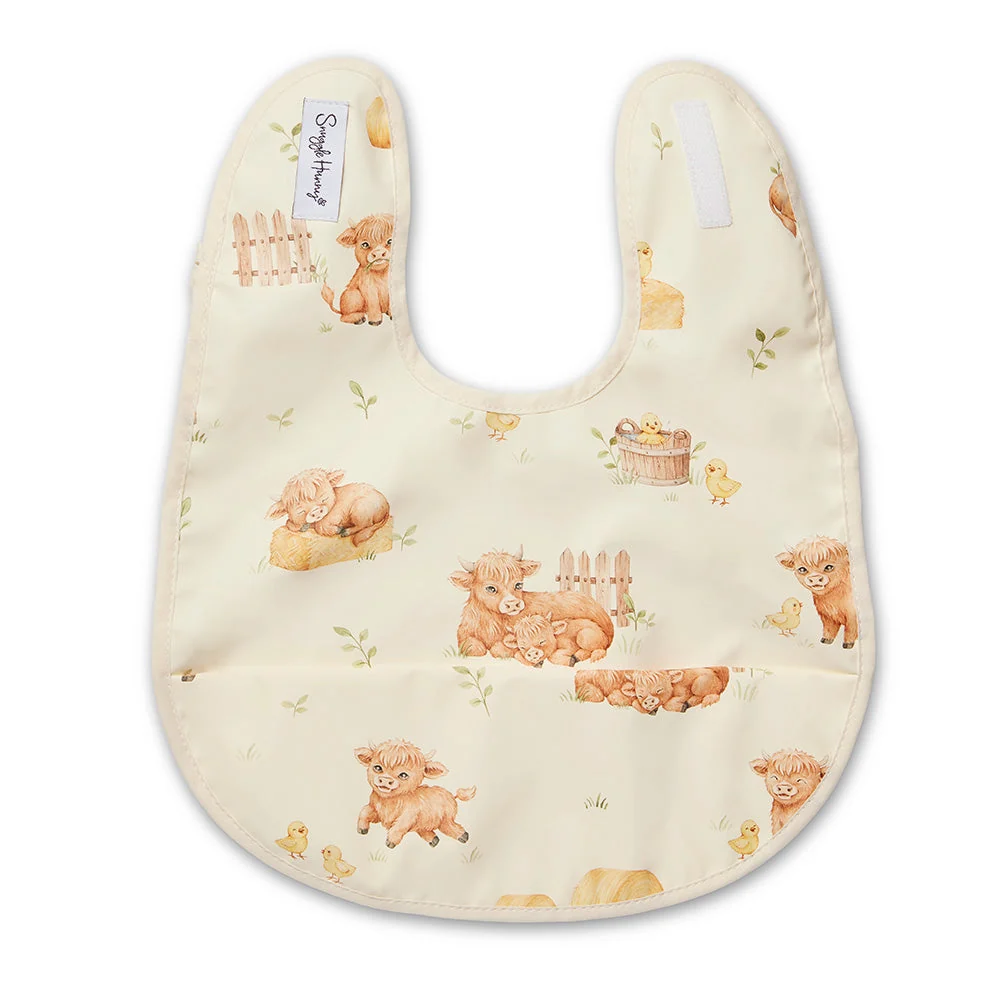 Snuggle Hunny Highland Cows Waterproof Snuggle Bib Snuggle Hunny Highland Cows Snuggle Bib