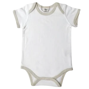Fibre for Good Organic Short Sleeve Bodysuit Natural Sage