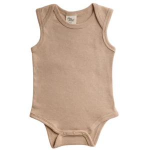 Fibre for Good Organic Sleeveless Bodysuit Brown