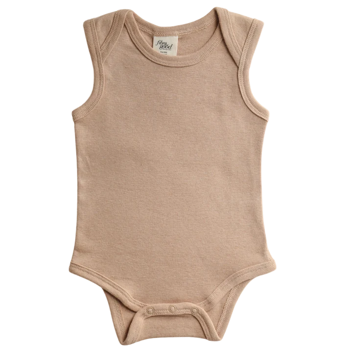 Fibre for Good Organic Sleeveless Bodysuit Brown Fibre for Good Organic Sleeveless Bodysuit Brown