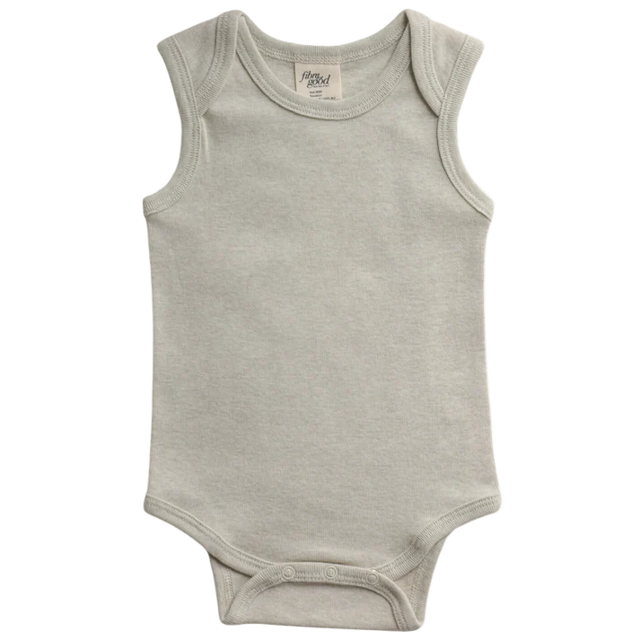 Fibre for Good Organic Sleeveless Bodysuit Sage Fibre for Good Organic Sleeveless Bodysuit Sage