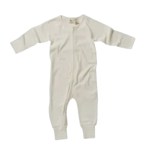 Fibre for Good Organic Zip Romper Natural White