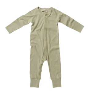 Fibre for Good Organic Zip Romper Sage