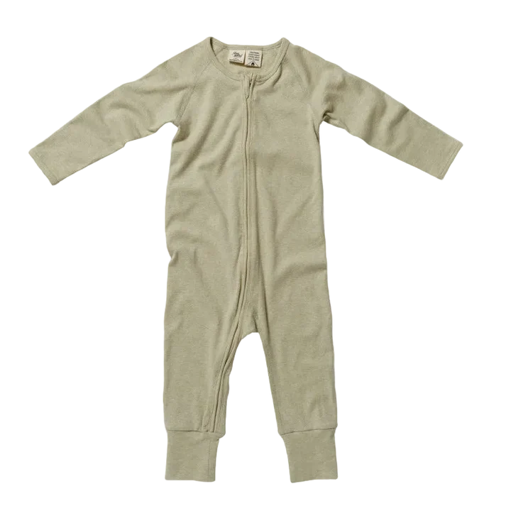 Fibre for Good Organic Zip Romper Sage Fibre for Good Organic Zip Romper Sage