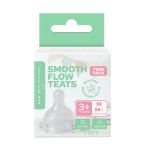 New Beginnings Smooth Flow Anti-Colic Teats Medium 2pk