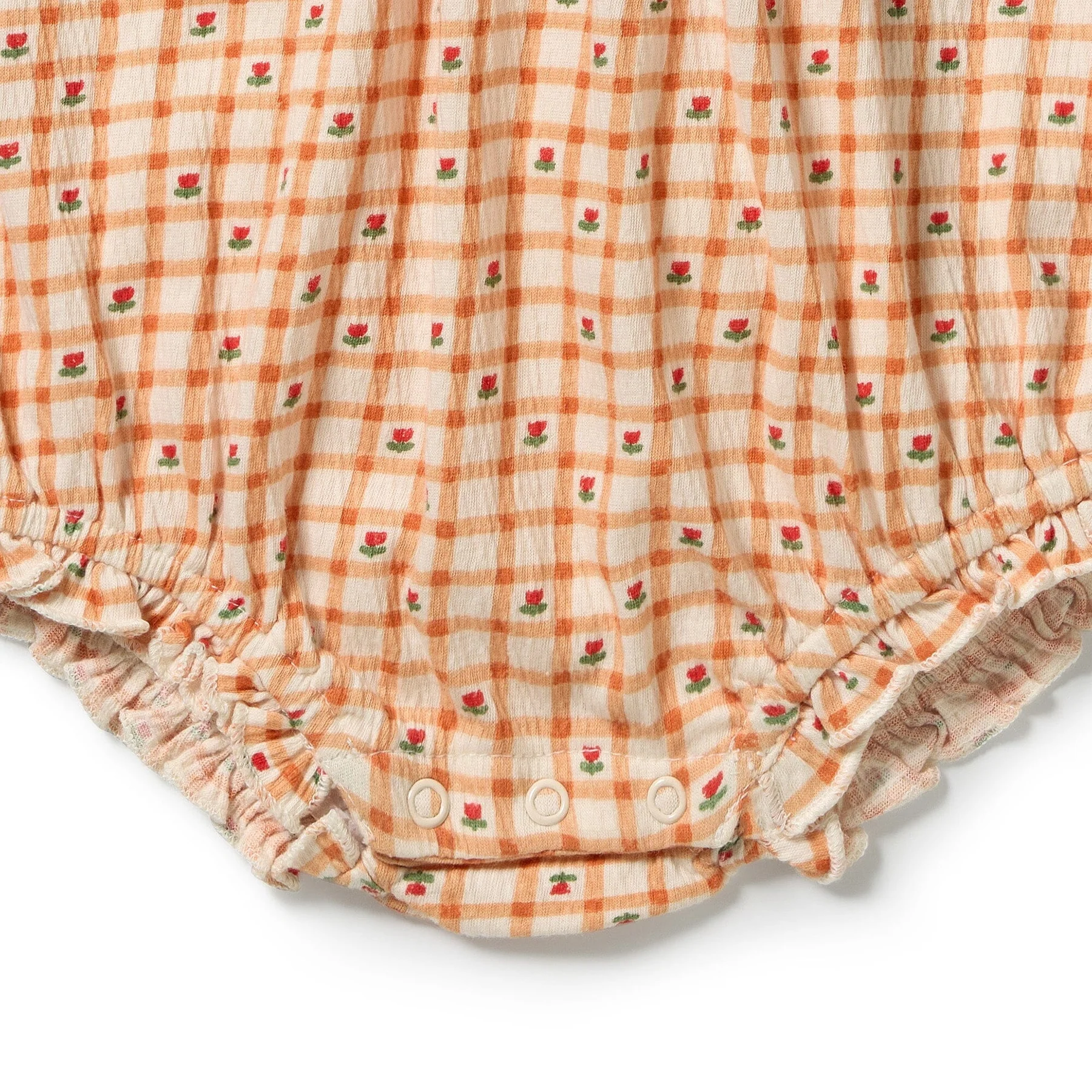 Wilson & Frenchy Checkerberry Organic Crinkle Tie Playsuit1 Wilson & Frenchy Checkerberry Organic Crinkle Tie Playsuit - Image 2