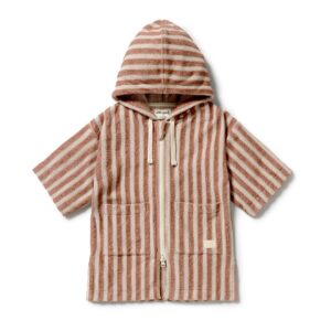 Wilson & Frenchy Cherry Cola Stripe Organic Hooded Terry Towel