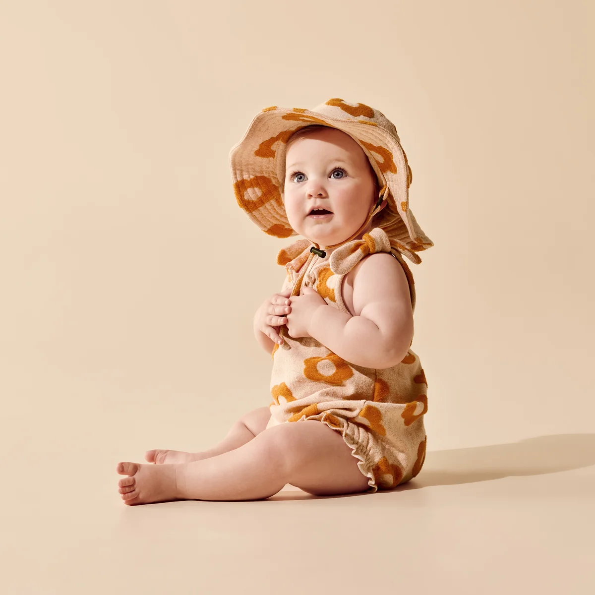 Wilson & Frenchy Daisy Glow Organic Terry Tie Playsuit1 Wilson & Frenchy Daisy Glow Organic Terry Tie Playsuit - Image 2