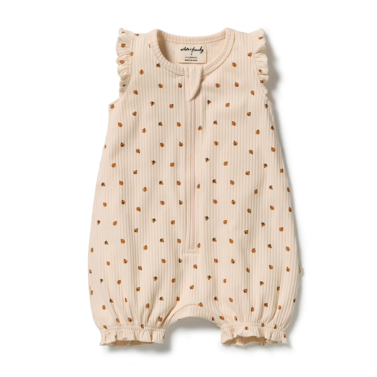 Wilson & Frenchy Little Lady Bugs Organic Ruffle Zipsuit Wilson & Frenchy Little Lady Bugs Organic Ruffle Zipsuit