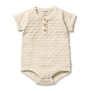 Wilson & Frenchy Milk Cloud Organic Knitted Chevron Bodysuit